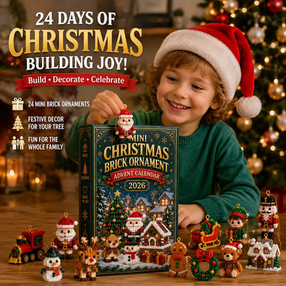 ⏳ Last day to save 60% – 🎄 24-Day Mini Christmas Ornament Advent Calendar | 24 unique festive buildable designs with hanging loops—perfect for decorating Christmas trees, wreaths, and holiday displays 🧱