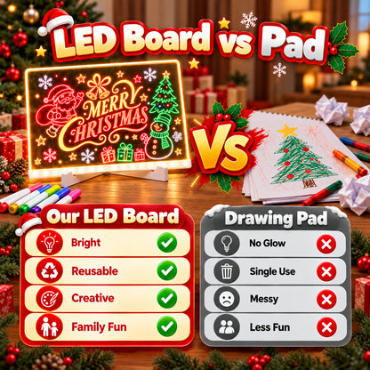 ⏳ Last day to save 50% – 🎄✨LED Light-Up Drawing Board for Kids🎨