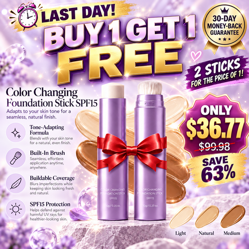 ⏳ Last day to save 63%🔥🔥🔥Color Changing Foundation Stick✨✨✨